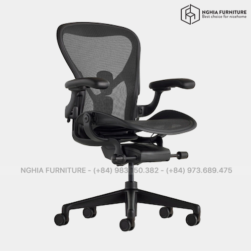 Herman Miller Aeron Chair - Size B - Graphite - Plastic Frame