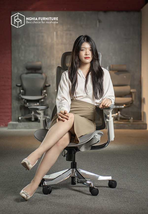 Maza White Ergonomic Chair after